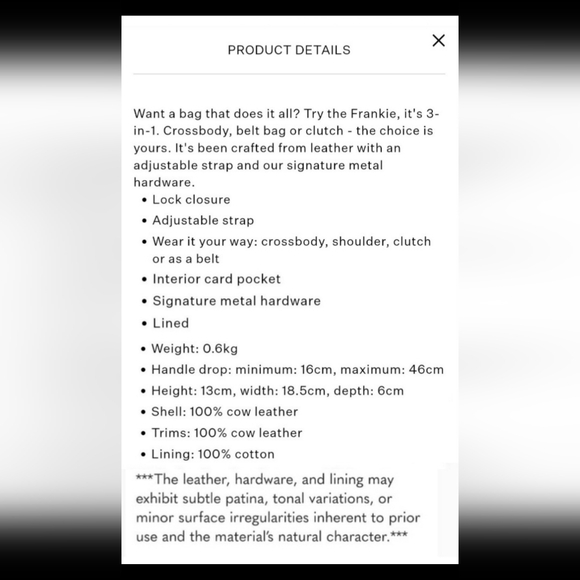 All Saints Frankie 3-in-1 bag - Picture 4 of 15